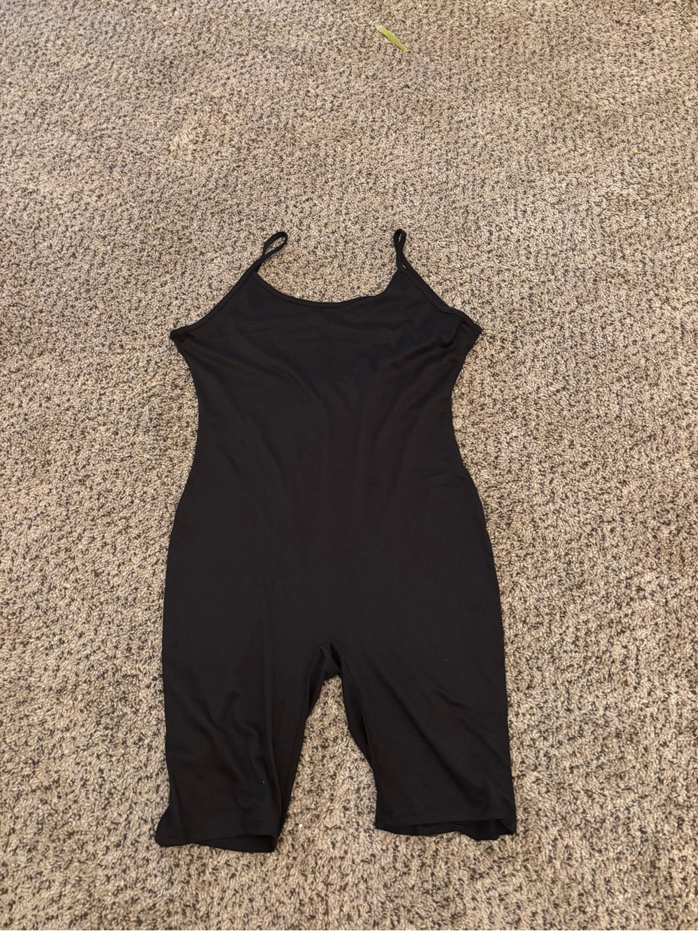 Black Sleeveless Romper Biker Short Jumpsuit